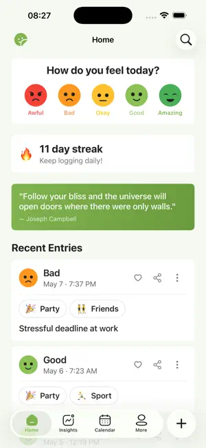 Emoly - Personal Mood Tracker screenshot 2