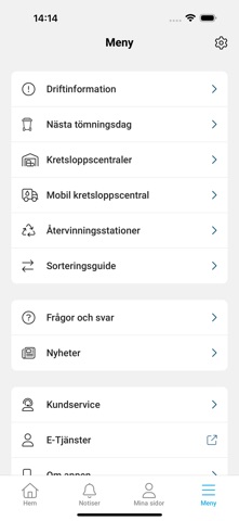 Nacka vatten och avfall iPhone screenshot 2