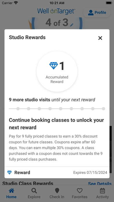 Well onTarget Fitness Program Screenshot