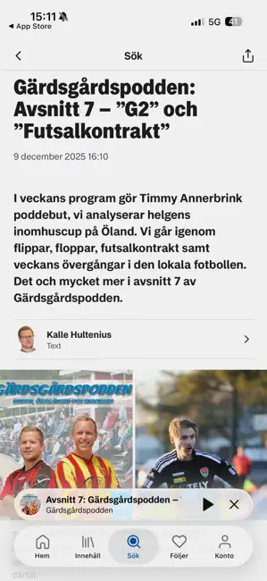 Ölandsbladet iPhone screenshot 2