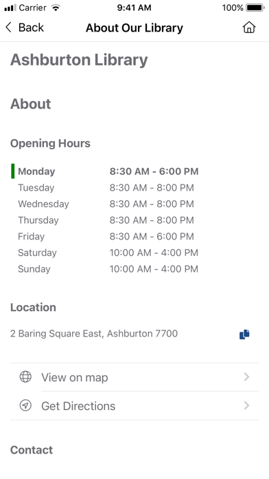 Ashburton Public Library Screenshot