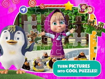 Masha and the Bear Coloring iPad screenshot
