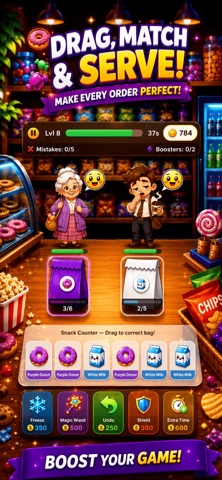 Snack Sort Rush: Food Sort Screenshot 2 of 7