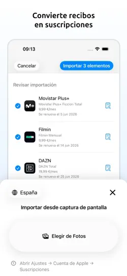 Captura de pantalla de SubList: Gestor Suscripciones en iPhone 2