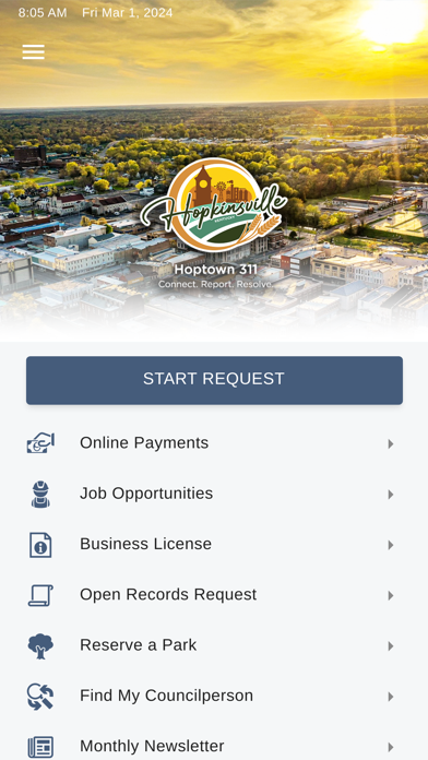 Screenshot 1 of Hoptown311 App