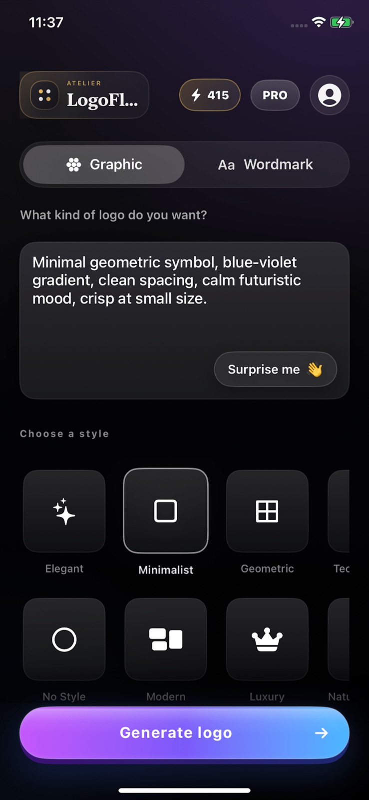 LogoFlow – AI Logo Maker iphone screenshot 3