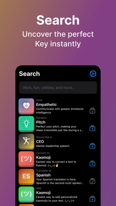 Smart Keys: AI Writing Tools Screenshot