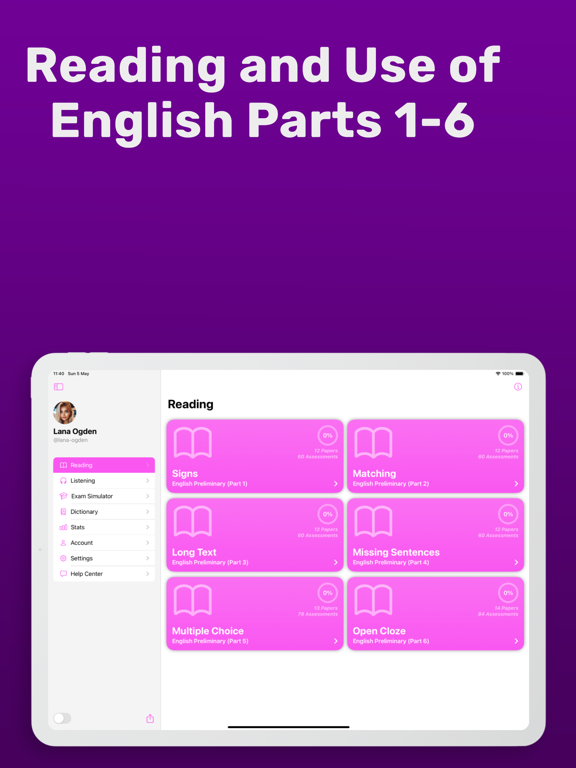 English B1 PET iPad screenshot 2 - Education app