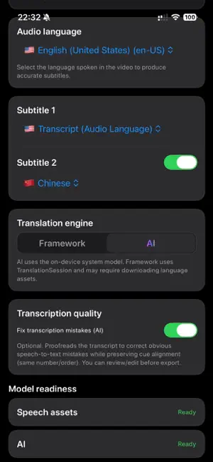 SubStamp –Transcribe&Translate screenshot 1