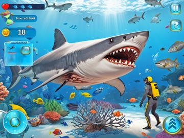 Shark Attack Survival Games iPad screenshot