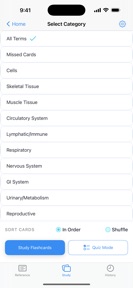 Anatomy and Physiology Vocab screenshot