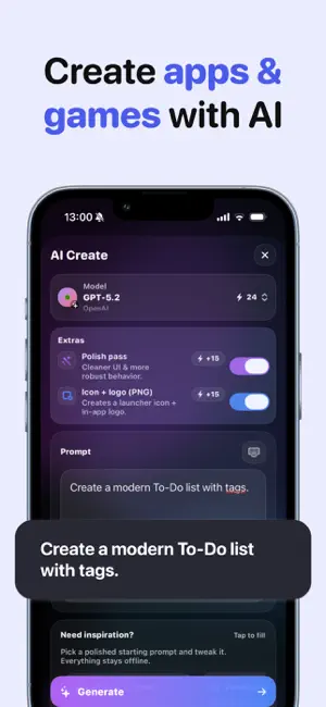 VibeStudio: AI App Maker screenshot 1