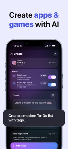 VibeStudio: AI App Maker Screenshot 1 of 7