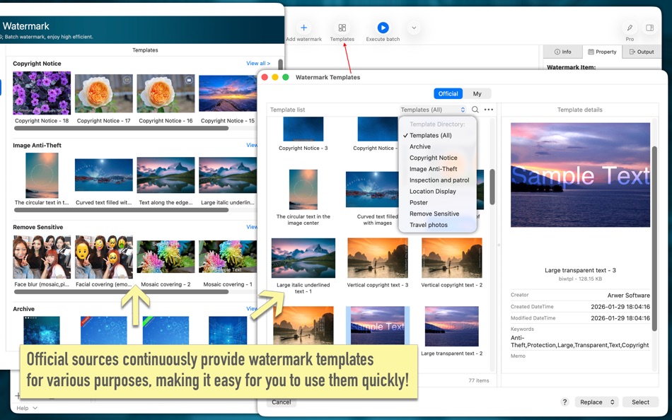 #6. Batch Image Watermark (macOS) 来自: 军 龙