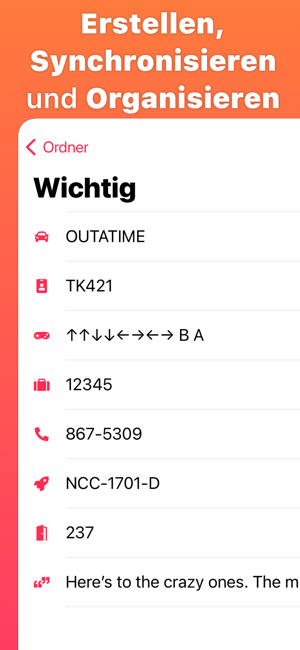 ‎Cheatsheet — Notizen-Widget Screenshot