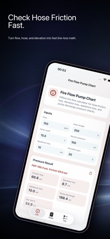 Fireflow Pump Chart screenshot