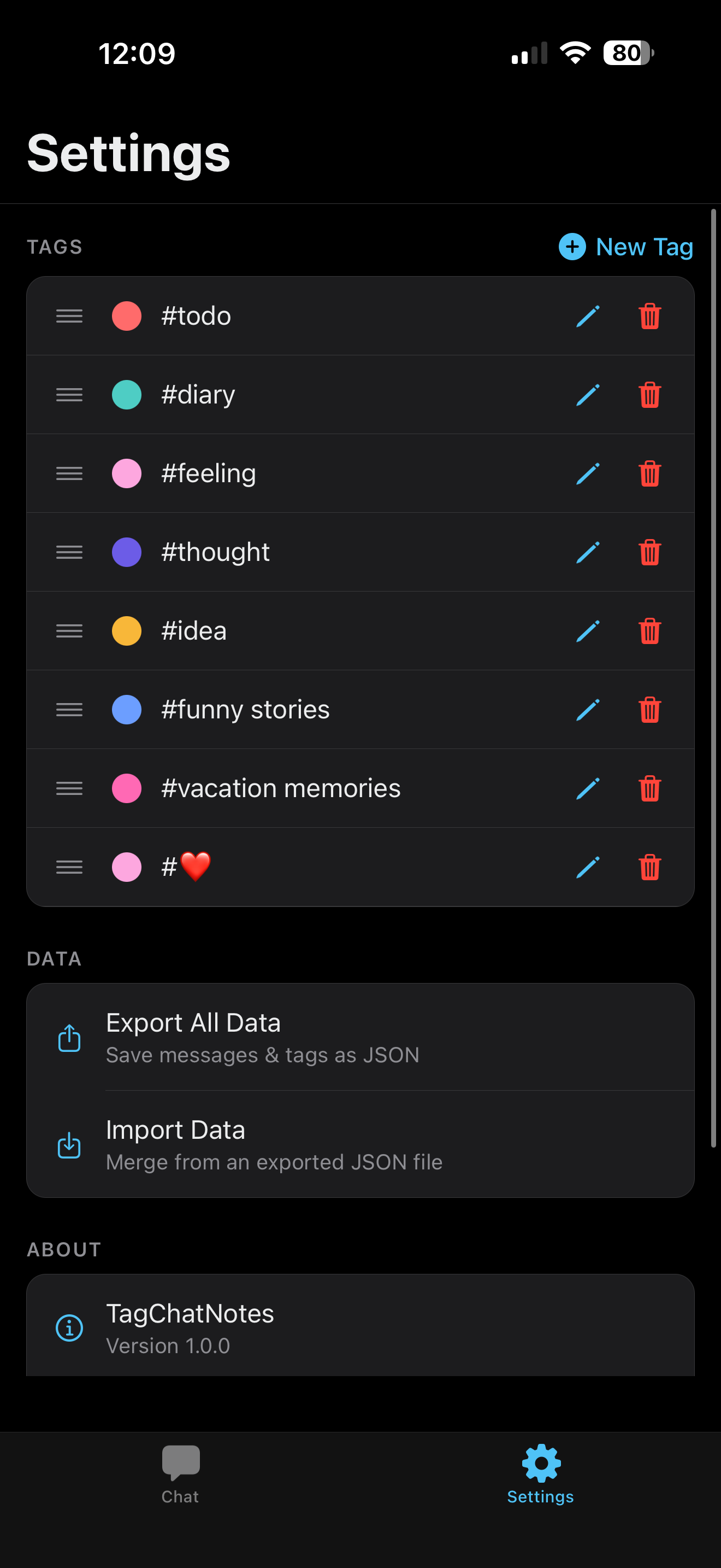 TagChatNotes