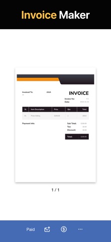 Business Invoice Creator iPhone screenshot