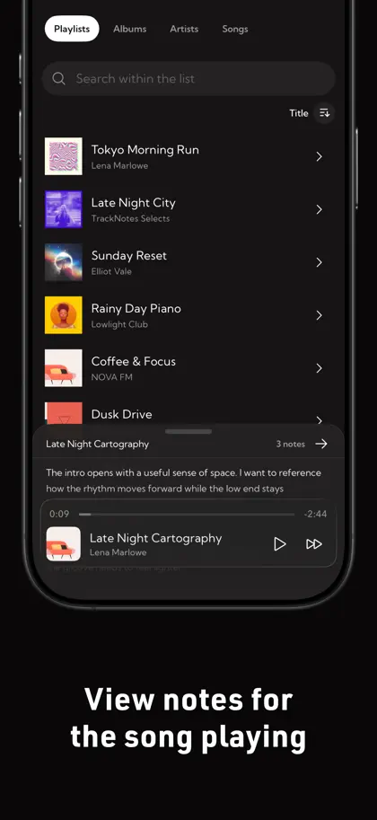 Screenshot 5 von 6 zu Track Notes: Music Annotation