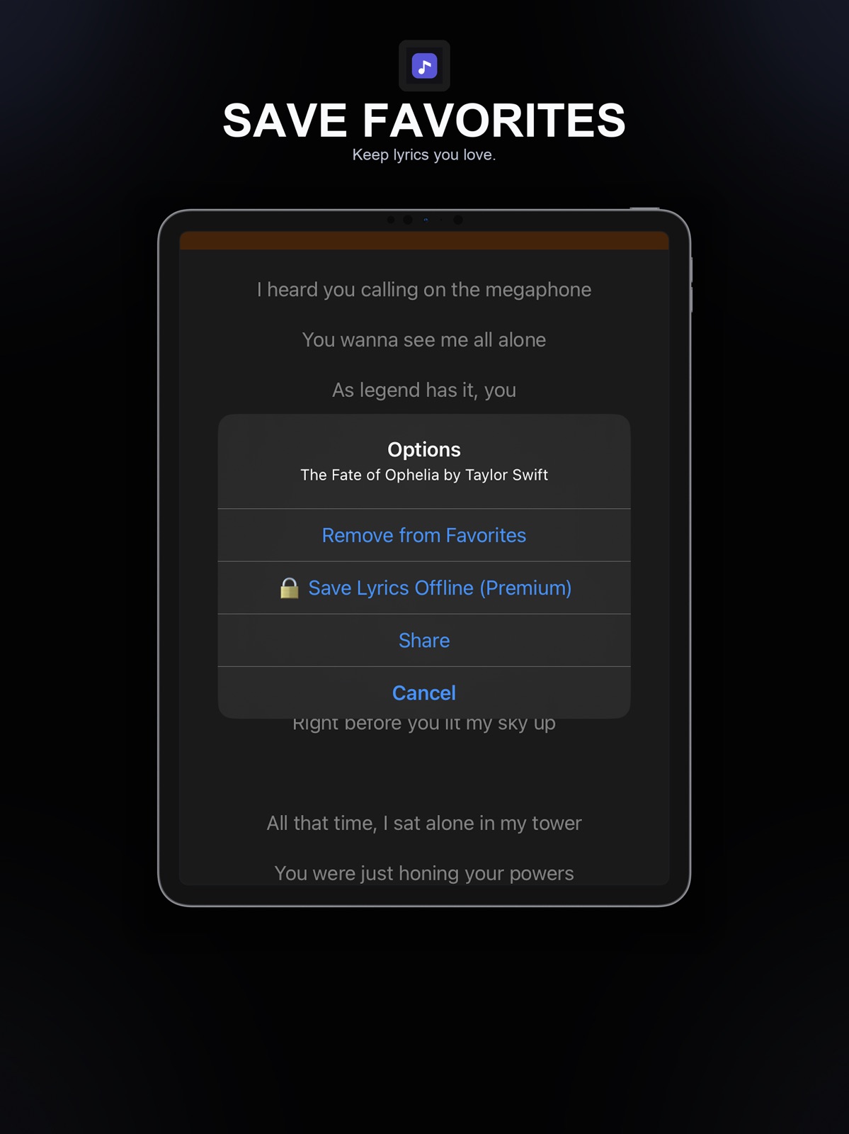 Lyrics Finder: Song Search ipad screenshot 3