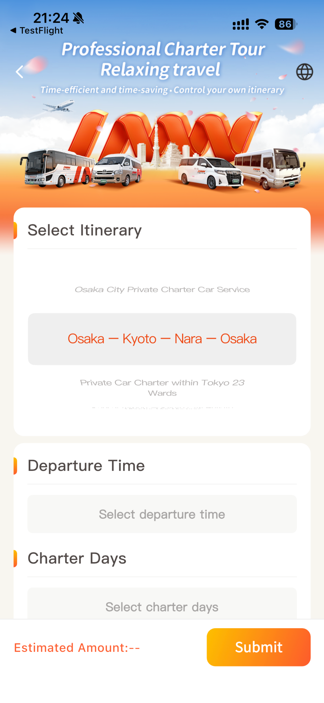 INNN JP Airport Transfer&Trip screenshot 7