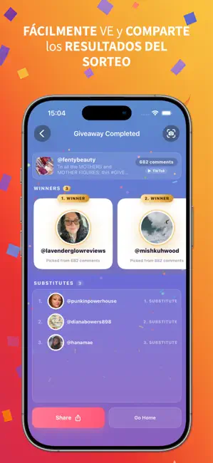 Giveaway Picker: Sorteo IG iPhone screenshot 4