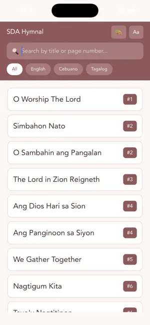 SDA Hymnal: PH Edition iPhone screenshot 1