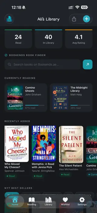 xLibrary home screen
