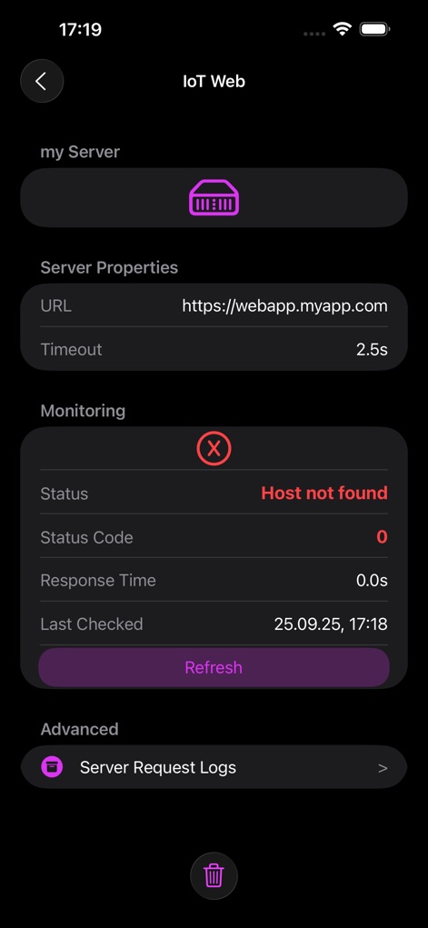 WebServerMonitor - Developer Tools App | MWM