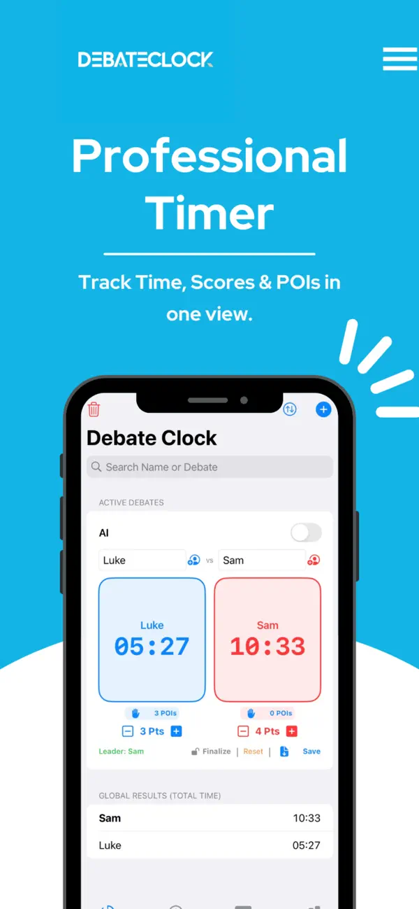 Screenshot #1 pour DebaterClock
