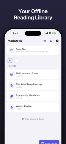 MarkDeck: PDF EPUB MD Reader Screenshot 3 of 6