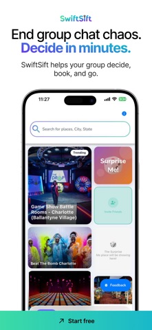 SwiftSift: Group Planner iPhone screenshot