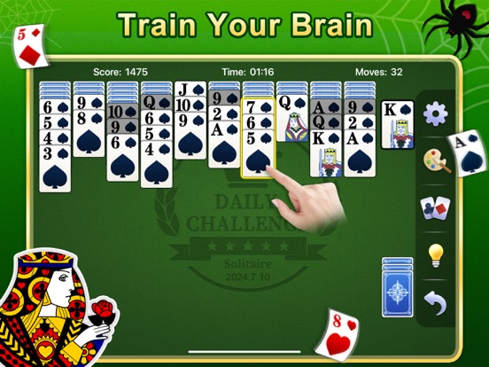 Spider Solitaire - ACE iPad screenshot 8 - Games app