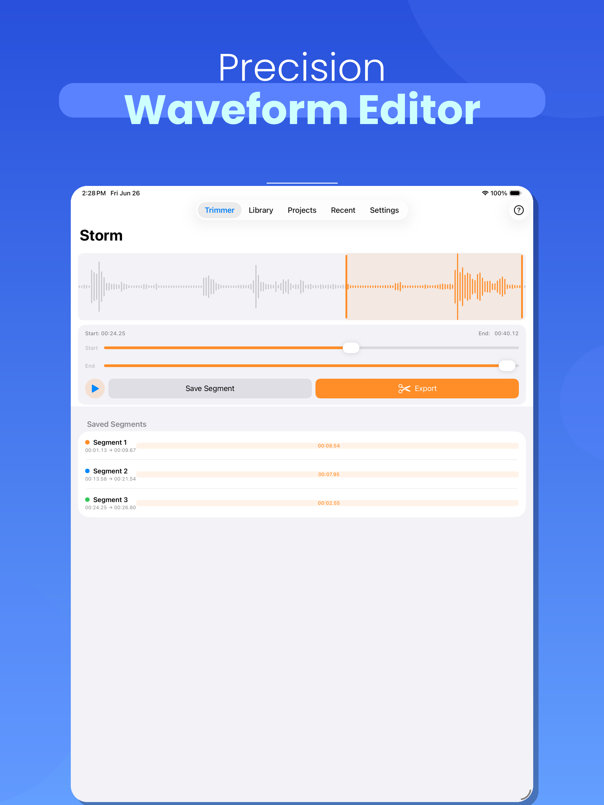 eMp3 Trim & Export Audio Clips screenshot 7