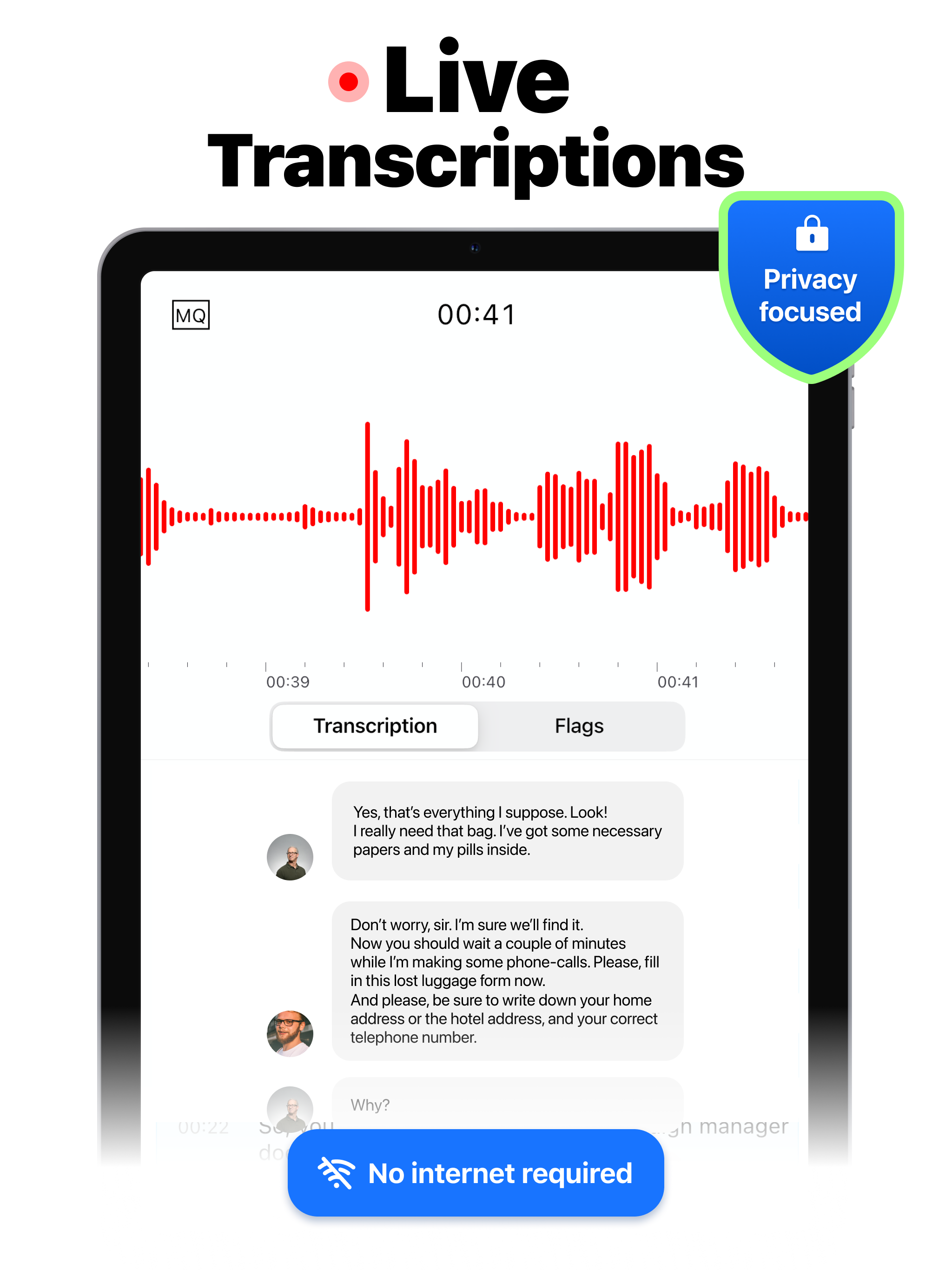 Voice Recorder & Dictation App