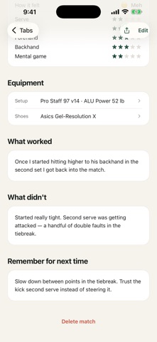 Changeover Journal Screenshot 4 of 8