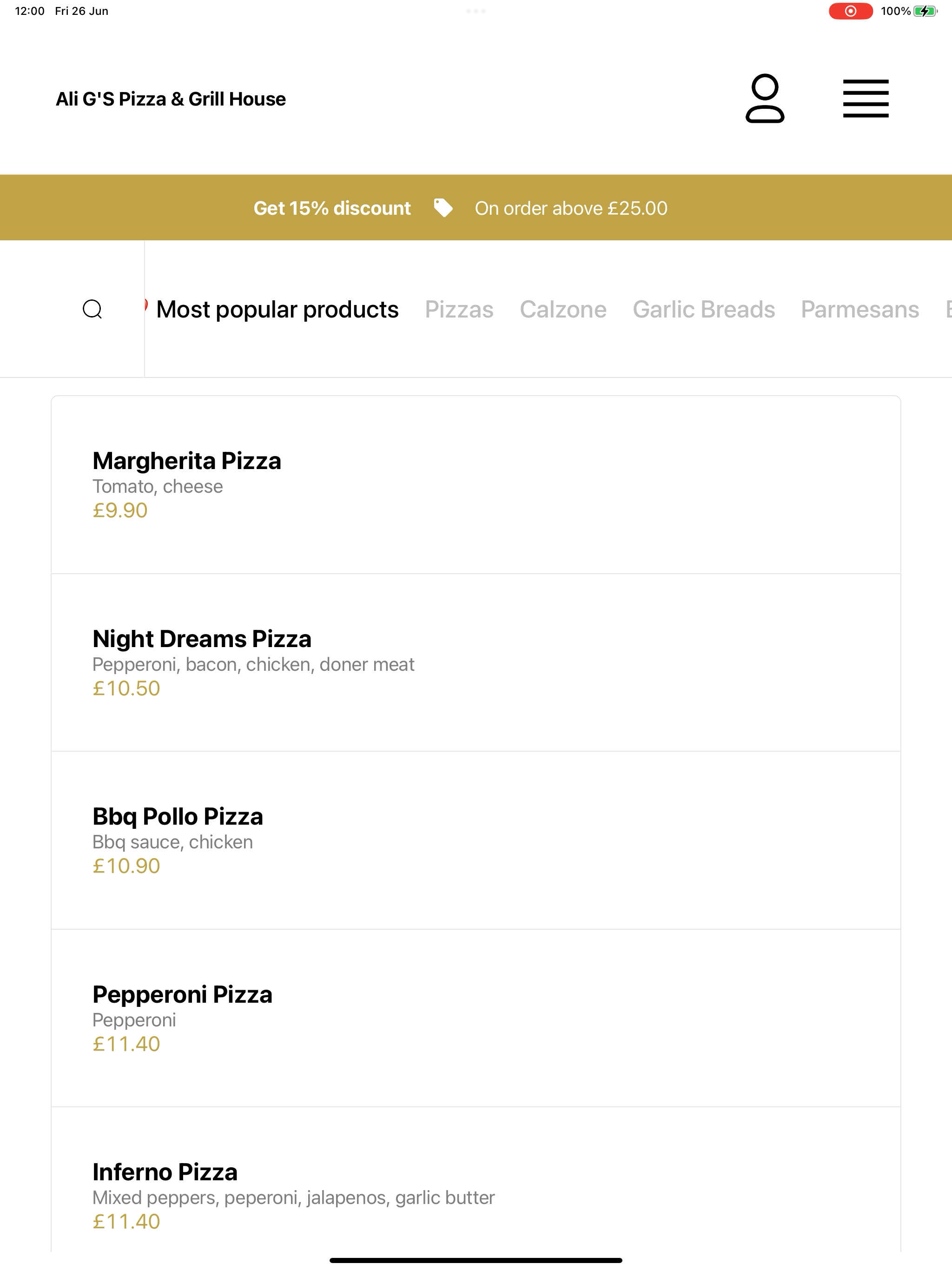 Ali G'S Pizza & Grill House
