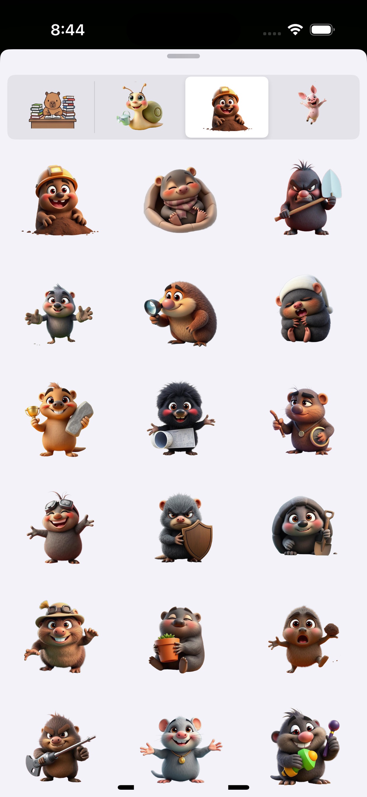 Screenshot 3 of Happy Critters Sticker Set