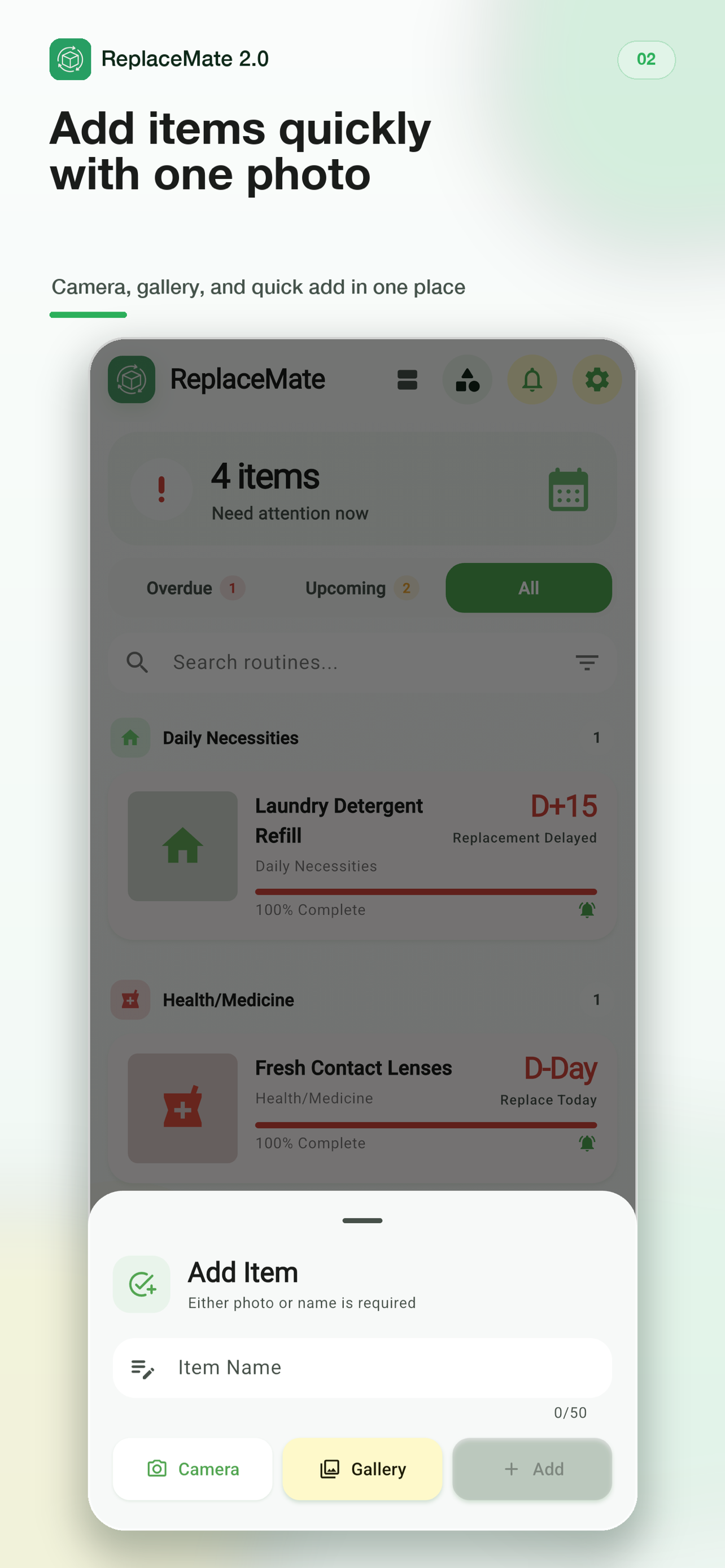 ReplaceMate – Item Tracker screenshot 2