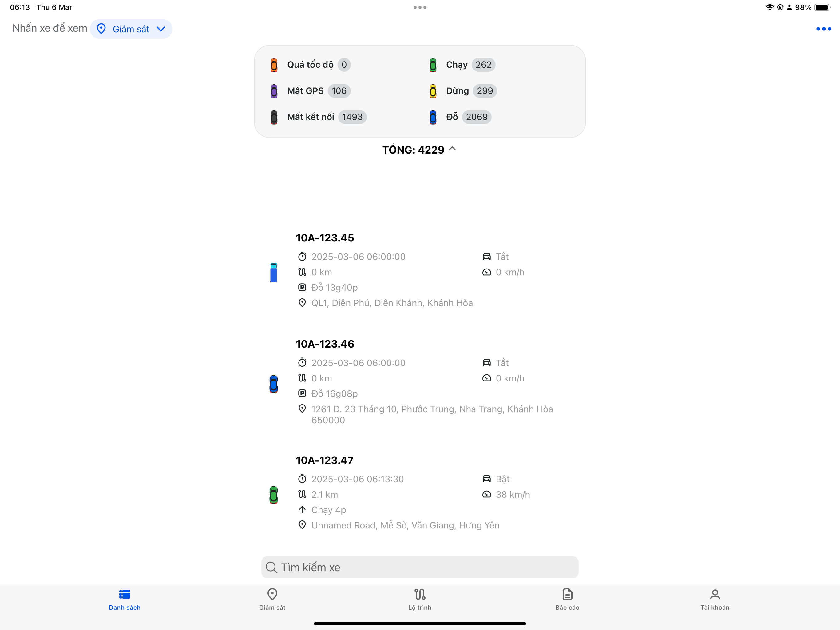 Giám sát xe GPS screenshot 6