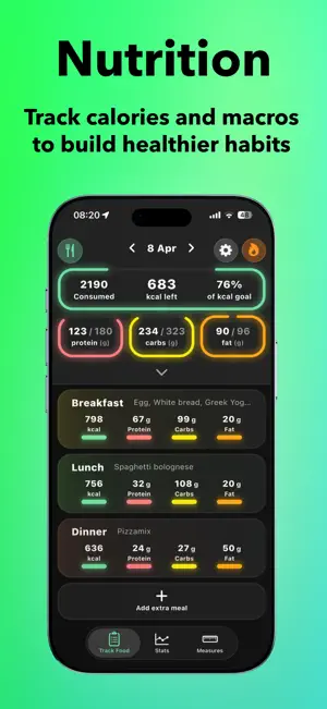 Repit: Workout & Calorie Log screenshot 3