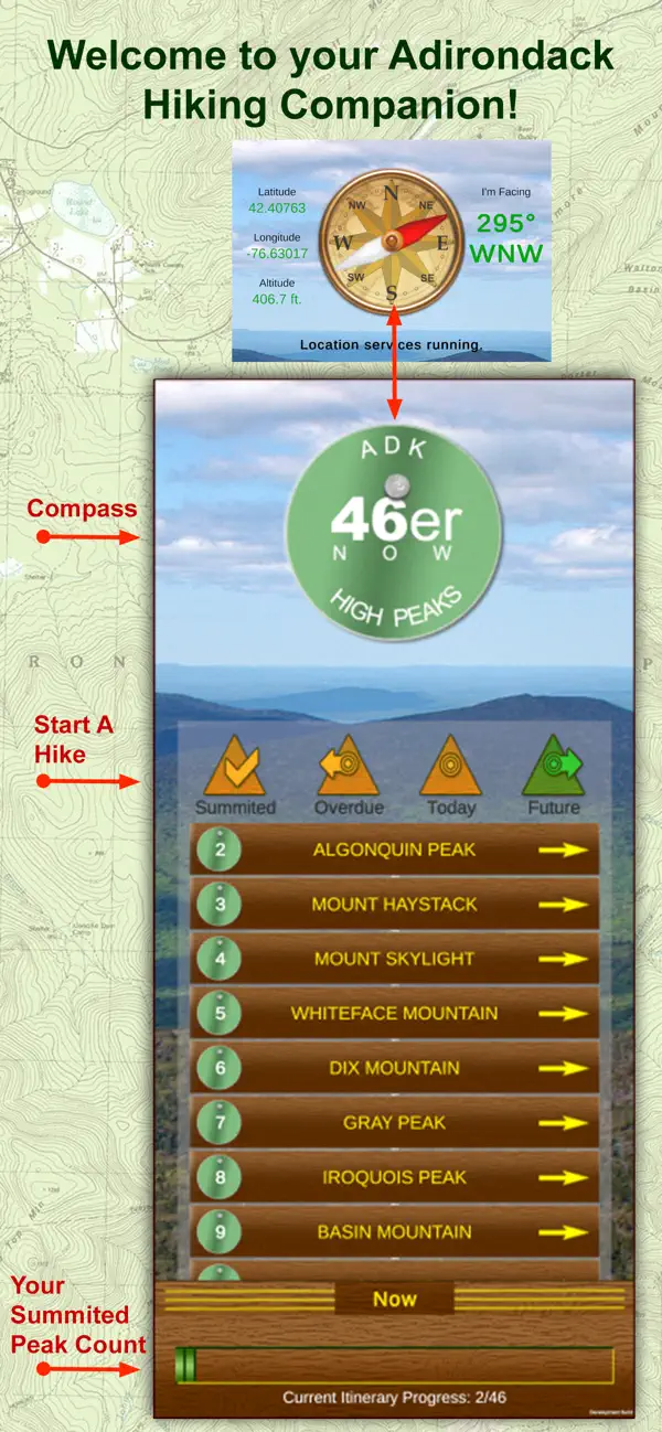 Screenshot #1 pour ADK 46er Now