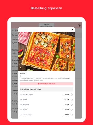 Dream Pizza Karlsruhe iPad screenshot