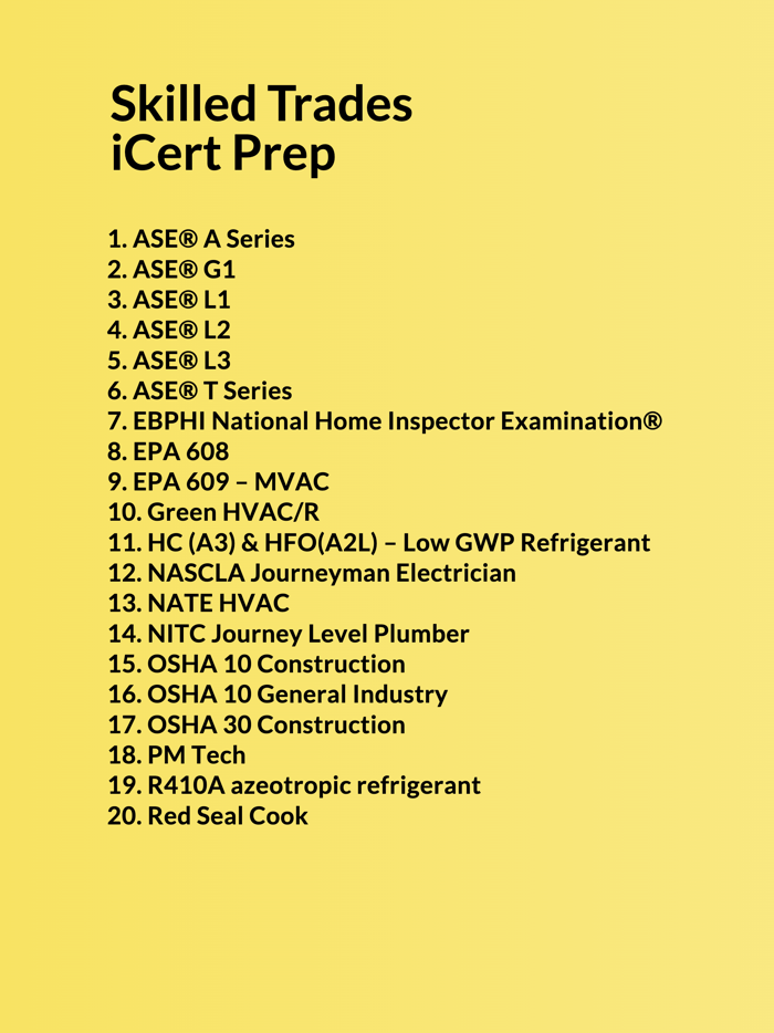 Skilled Trades iCert Prep