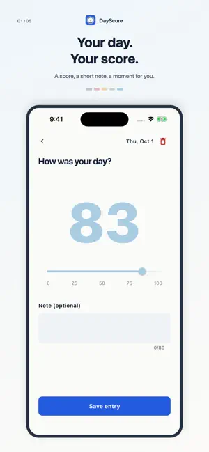 DayScore: Mood Tracker screenshot 1