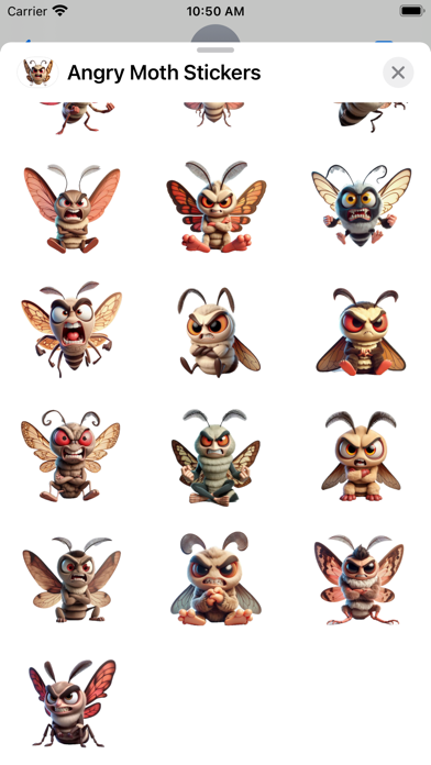 Screenshot #3 pour Angry Moth Stickers