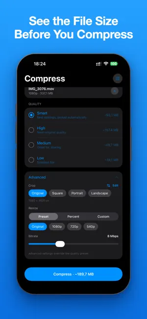 Video Compress: Crop & Resize screenshot 2