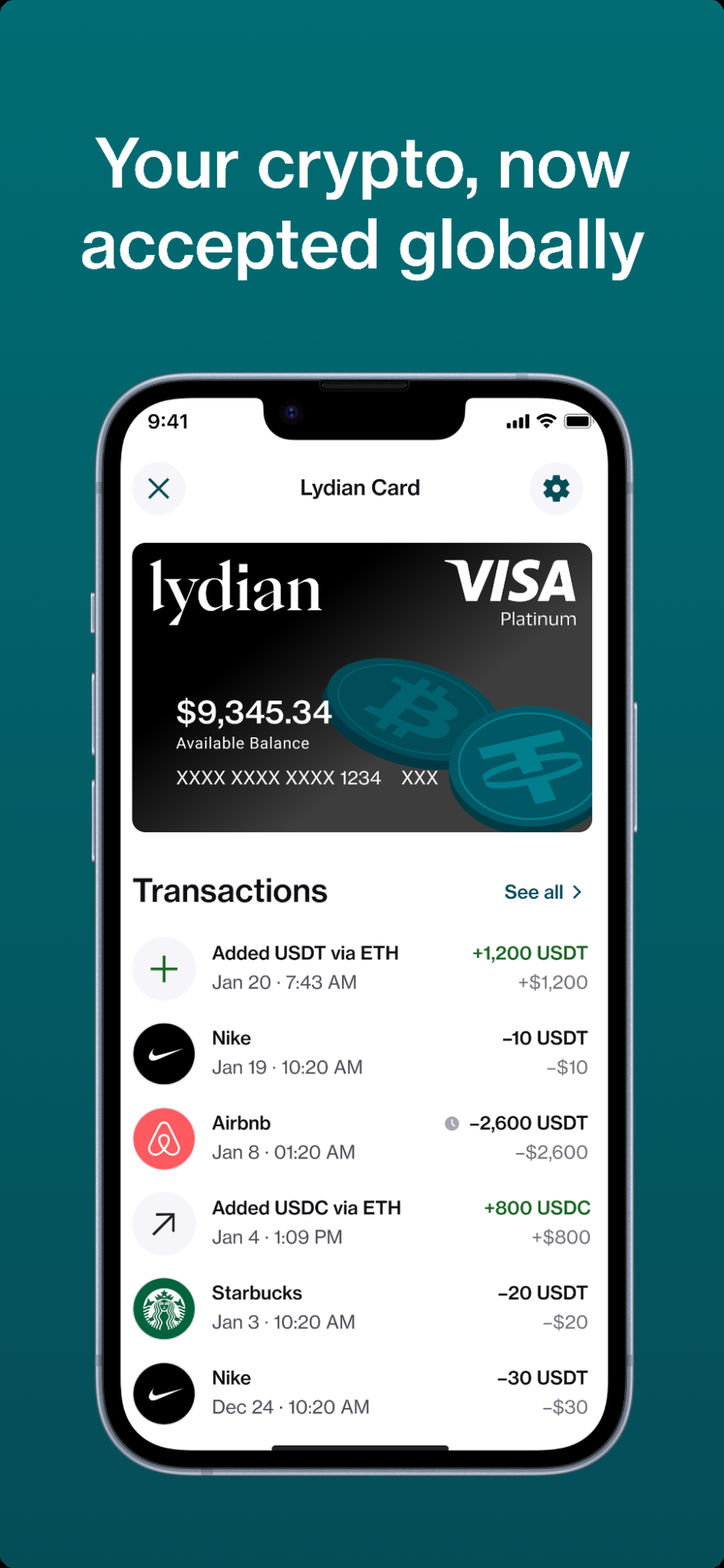 Lydian Wallet screenshot 3