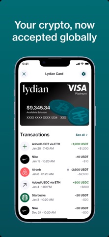 Lydian Wallet screenshot