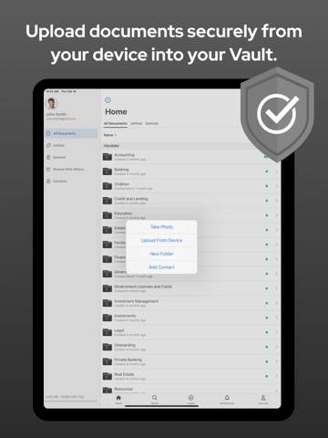 Corient Canada Vault iPad screenshot